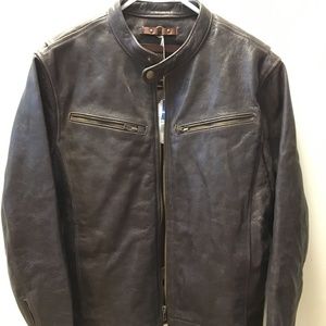 Frye Cafe Racer in Brown Leather